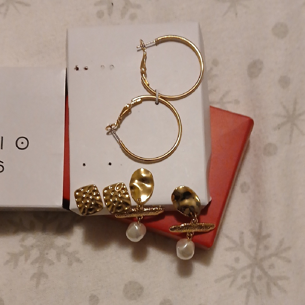 Gold Classic Hoop Earrings Jewelry